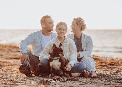 Familienfotoshooting am Strand