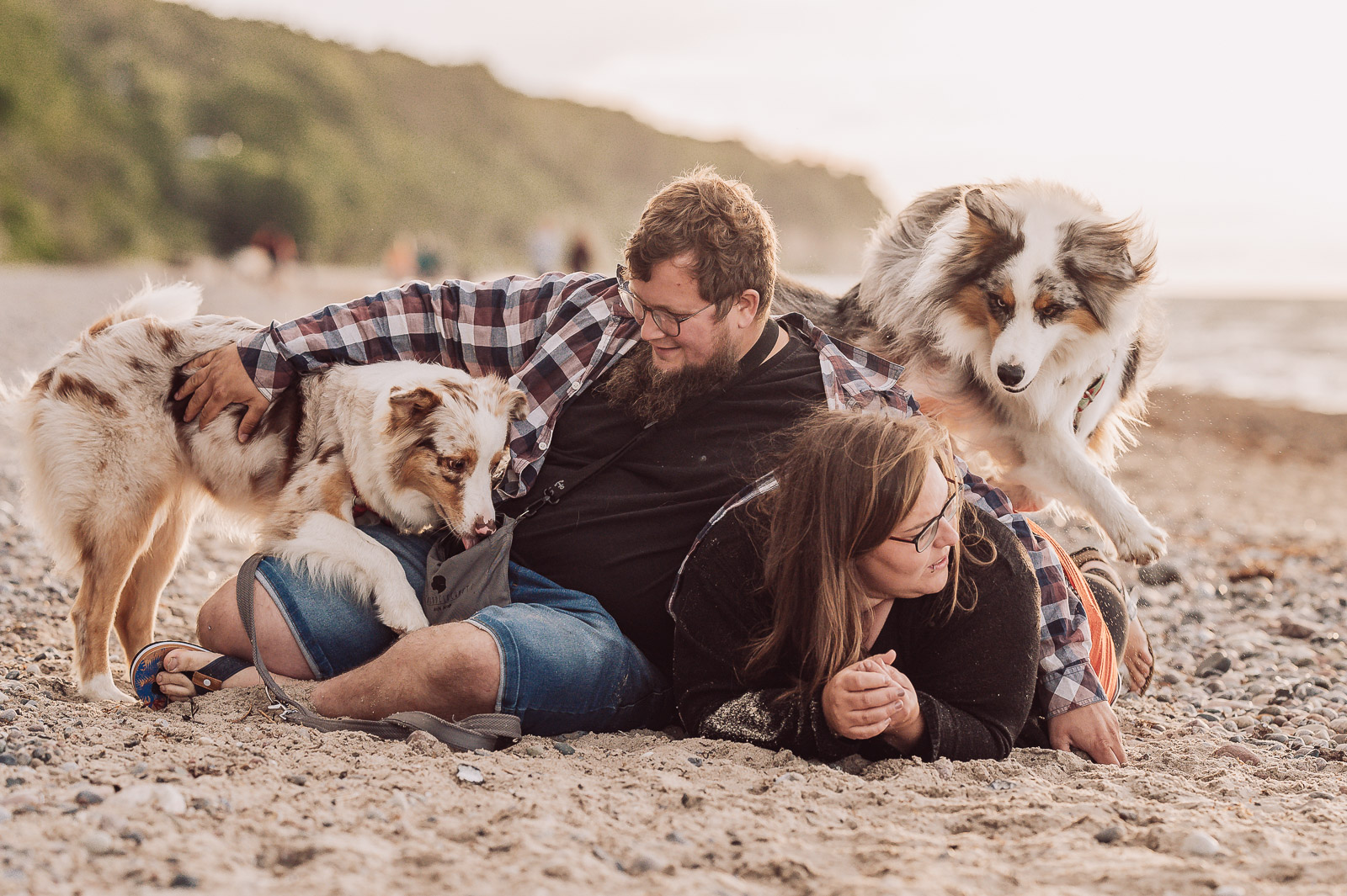 Natürliches Hundefotoshooting mit Aussies am Strand | Hundefotograf Rostock | Tierfotograf Mecklenburg-Vorpommern