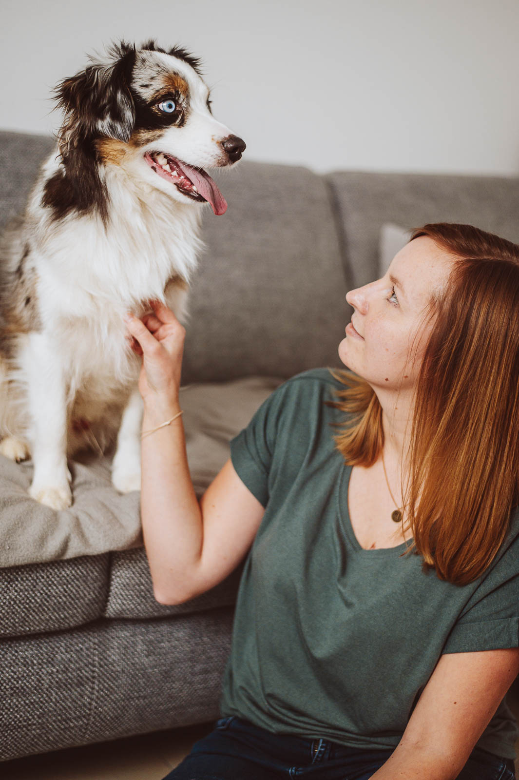Fotoshooting mit Junghund - Homestory mit Hundefotograf in Rostock