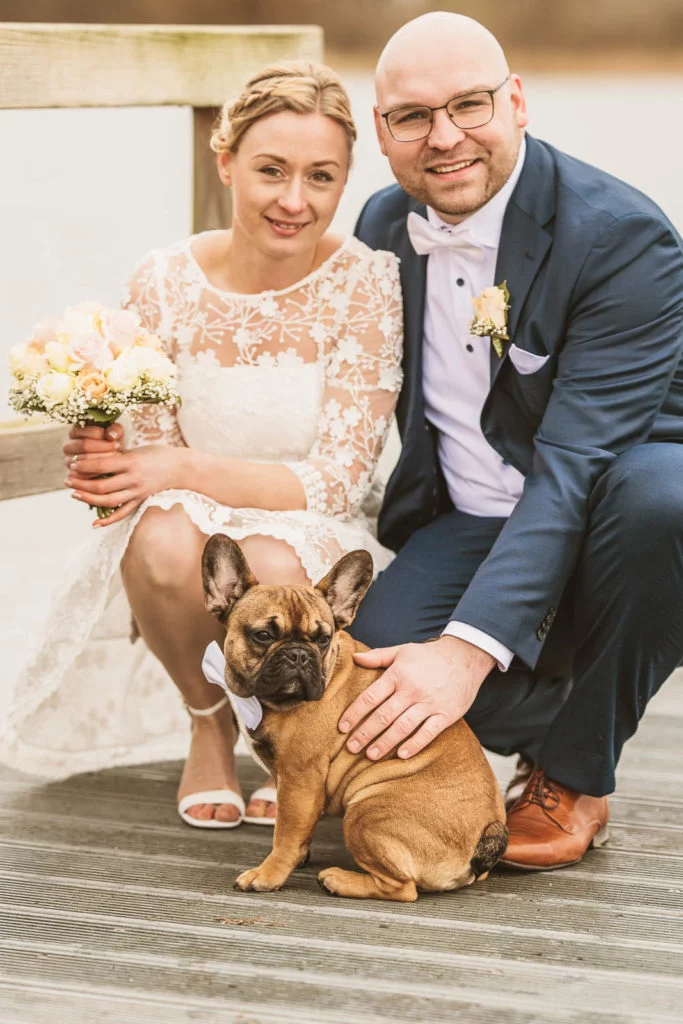 Hochzeit zu Zweit mit Hund - Hochzeitsfotografin