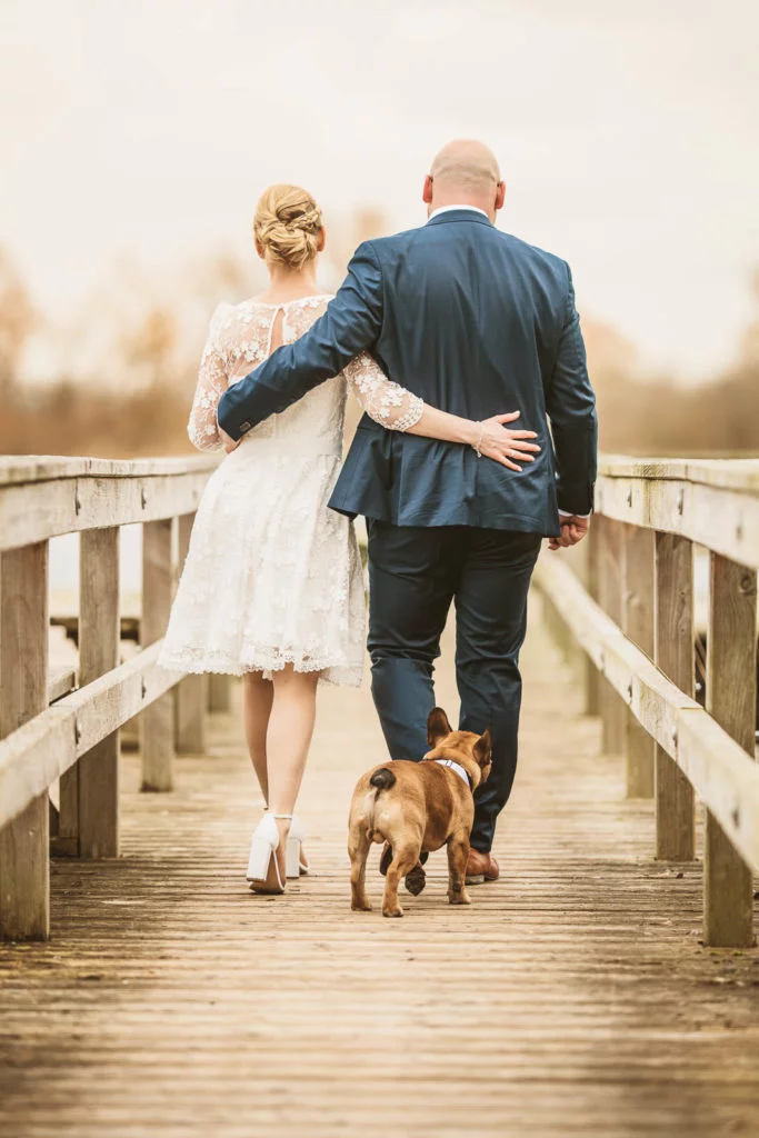 Hochzeit zu Zweit mit Hund - Hochzeitsfotografin