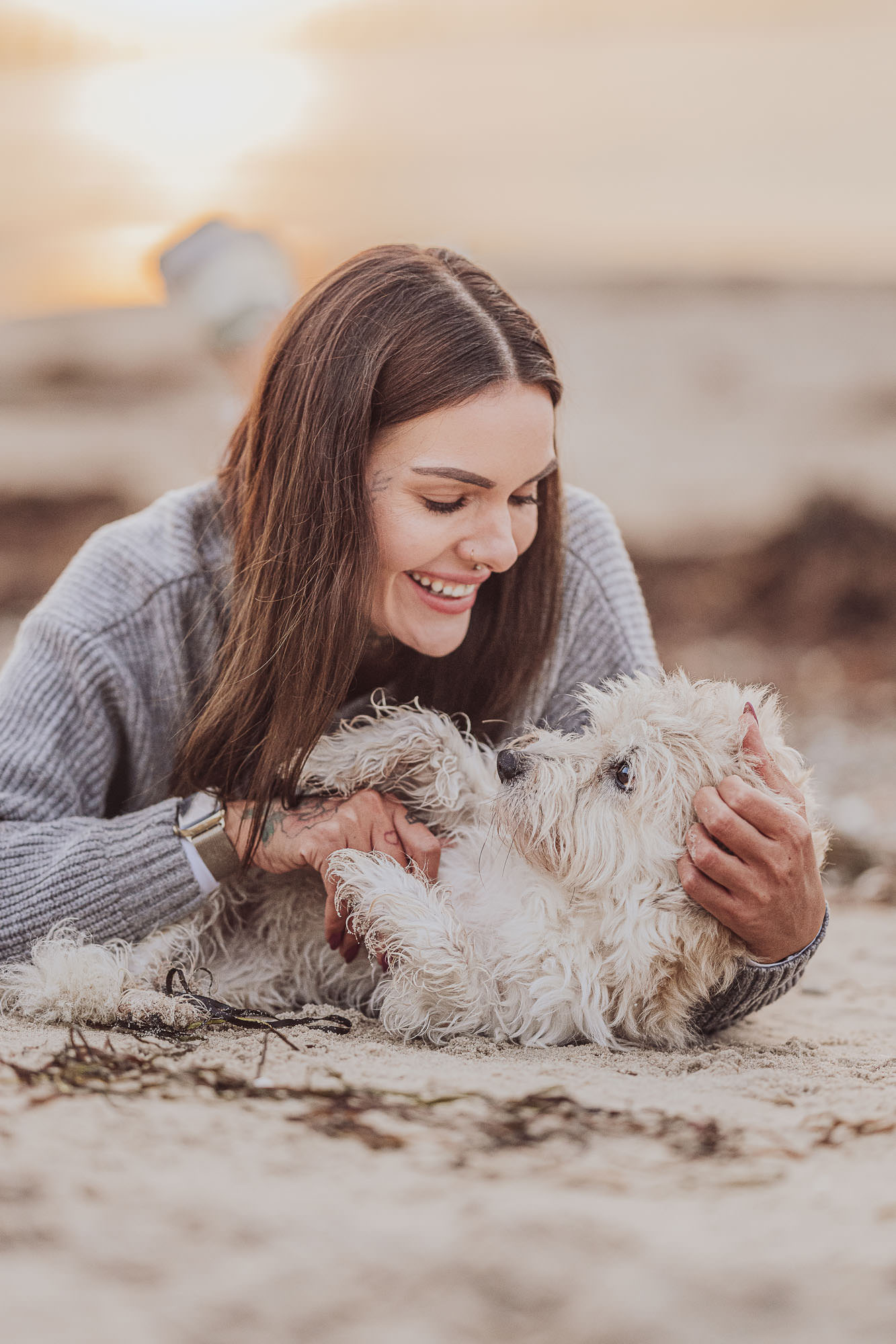 Hundesenior am Strand beim Hundeshooting in Stralsund