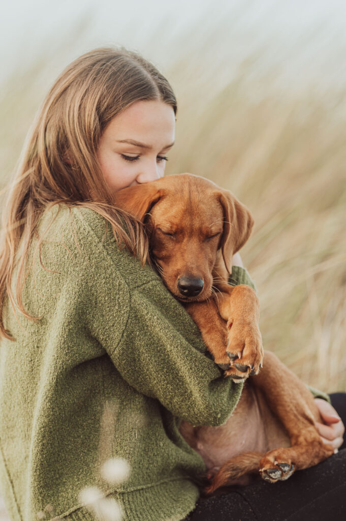 Hundeshooting am Strand an der Ostsee in Rostock