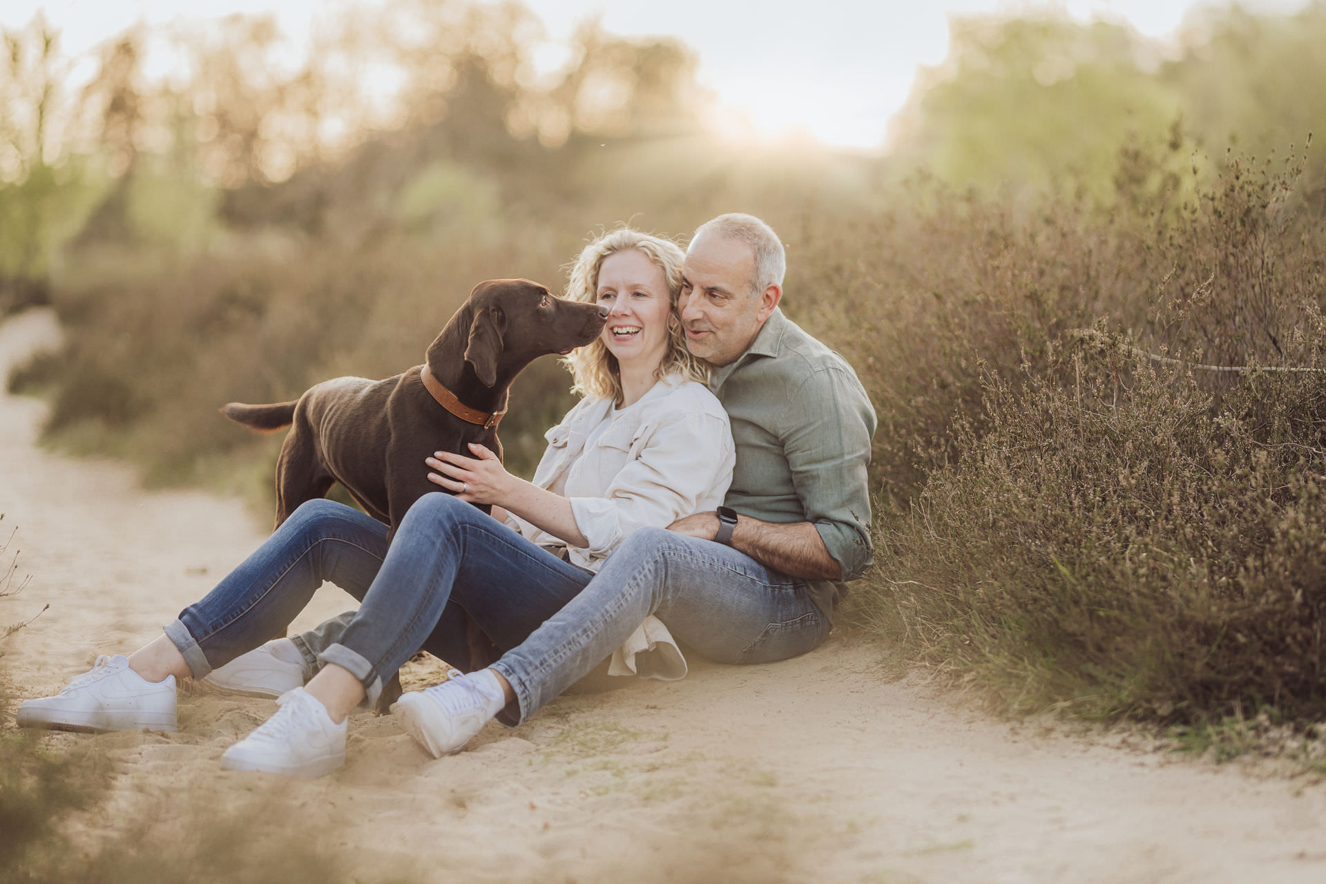 Fotoshooting mit Hund in den Boberger Dünen