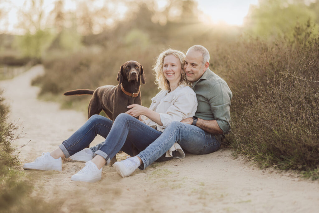 Fotoshooting mit Hund in den Boberger Dünen bei Hamburg