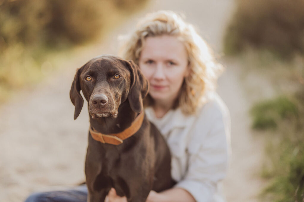 Fotoshooting mit Hund in den Boberger Dünen bei Hamburg