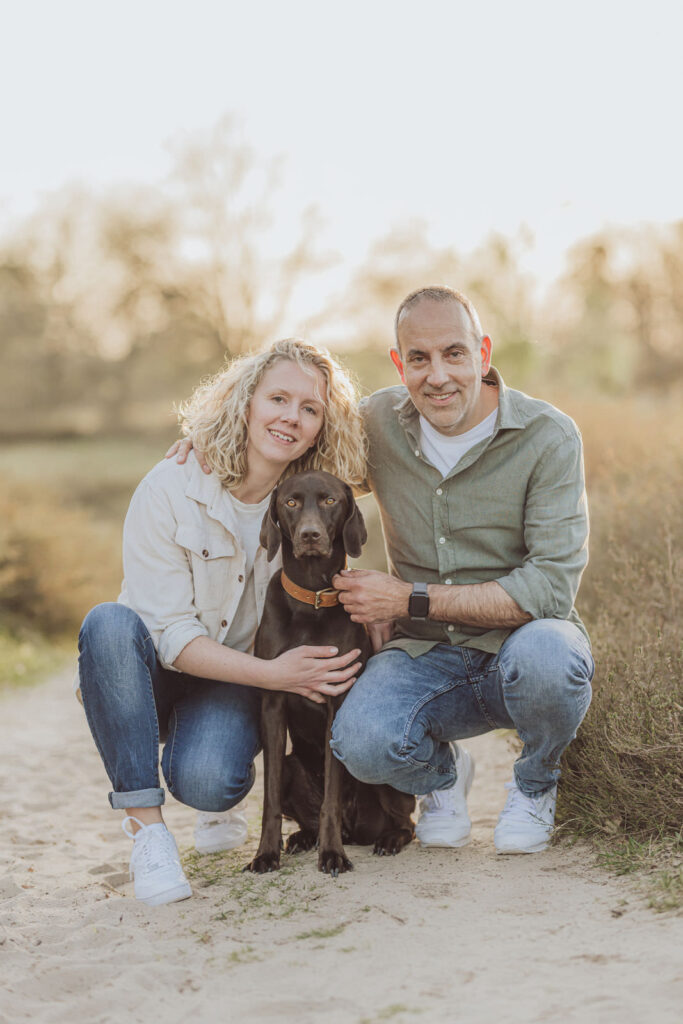 Fotoshooting mit Hund in den Boberger Dünen bei Hamburg