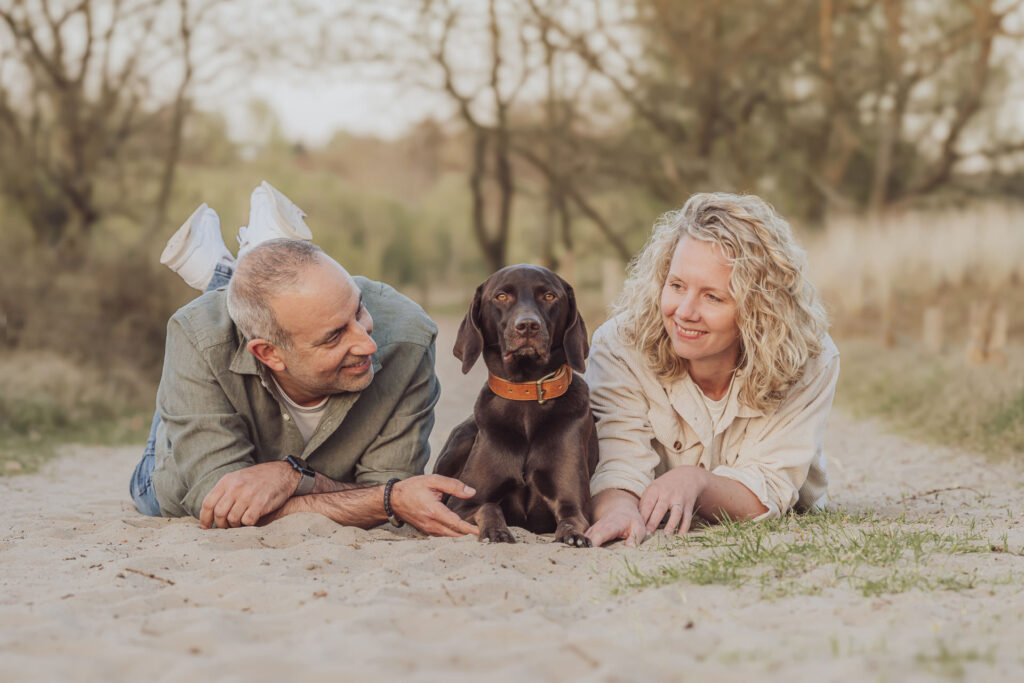 Fotoshooting mit Hund in den Boberger Dünen bei Hamburg