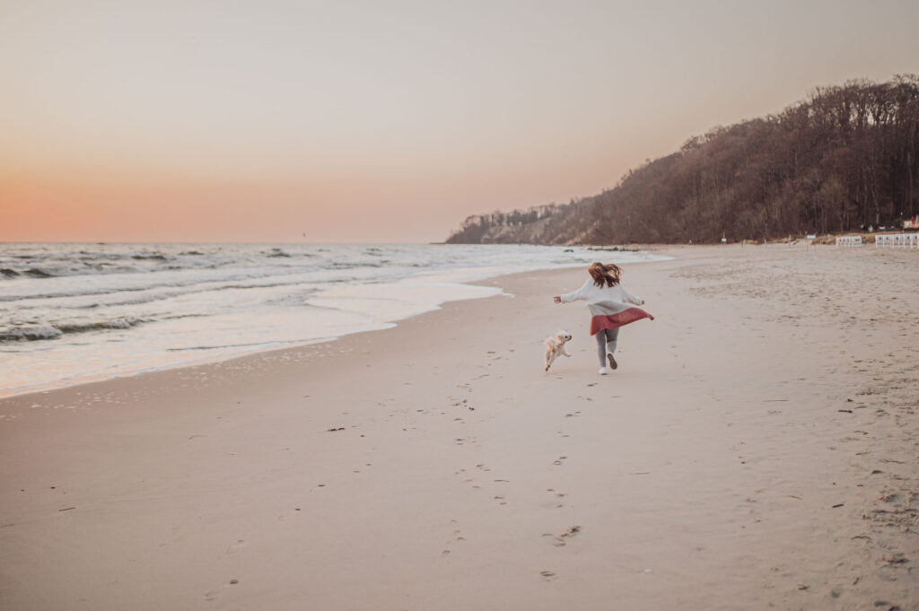 Fotos mit Hund am Strand der Ostsee