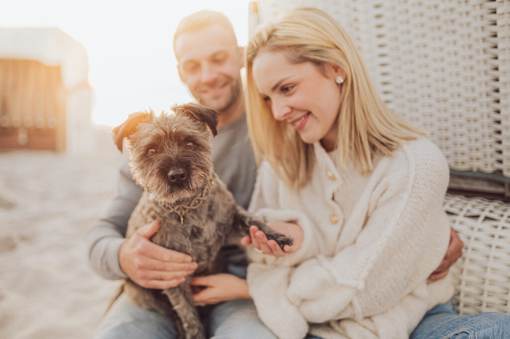 Fotoshooting Mensch & Hund am Strand der Ostsee