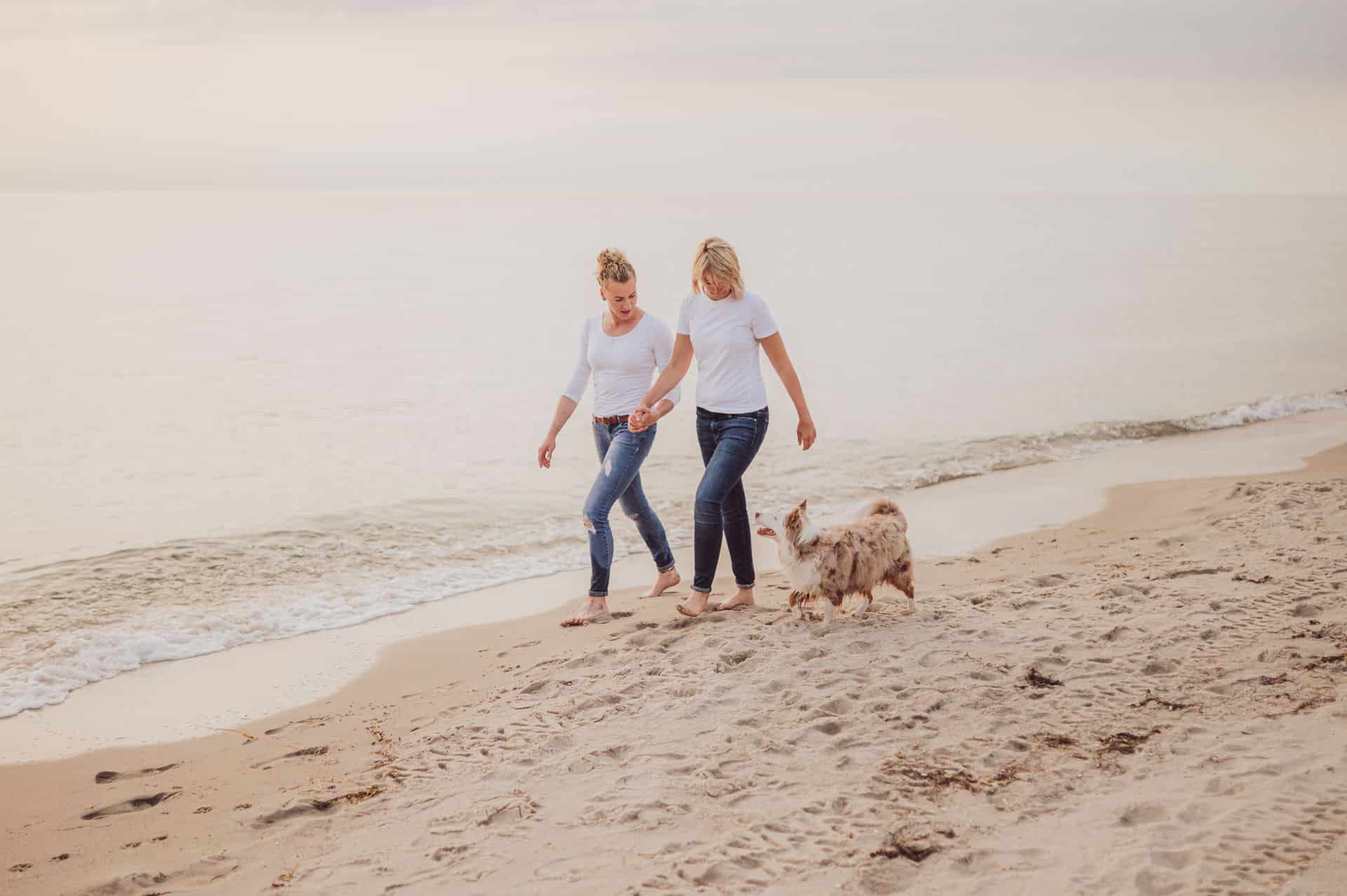 Geschenkidee Fotoshooting mit Hund – Maya läuft durch den Sand
