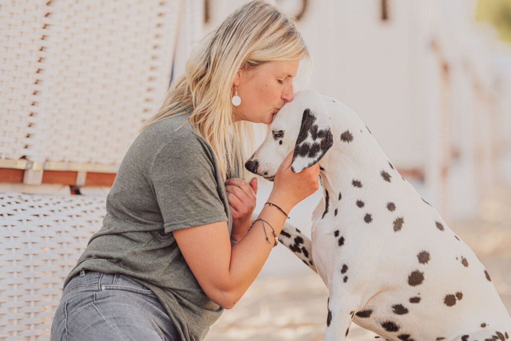 Emotionale Hundefotografie Rügen – Dalmatiner am Wasser