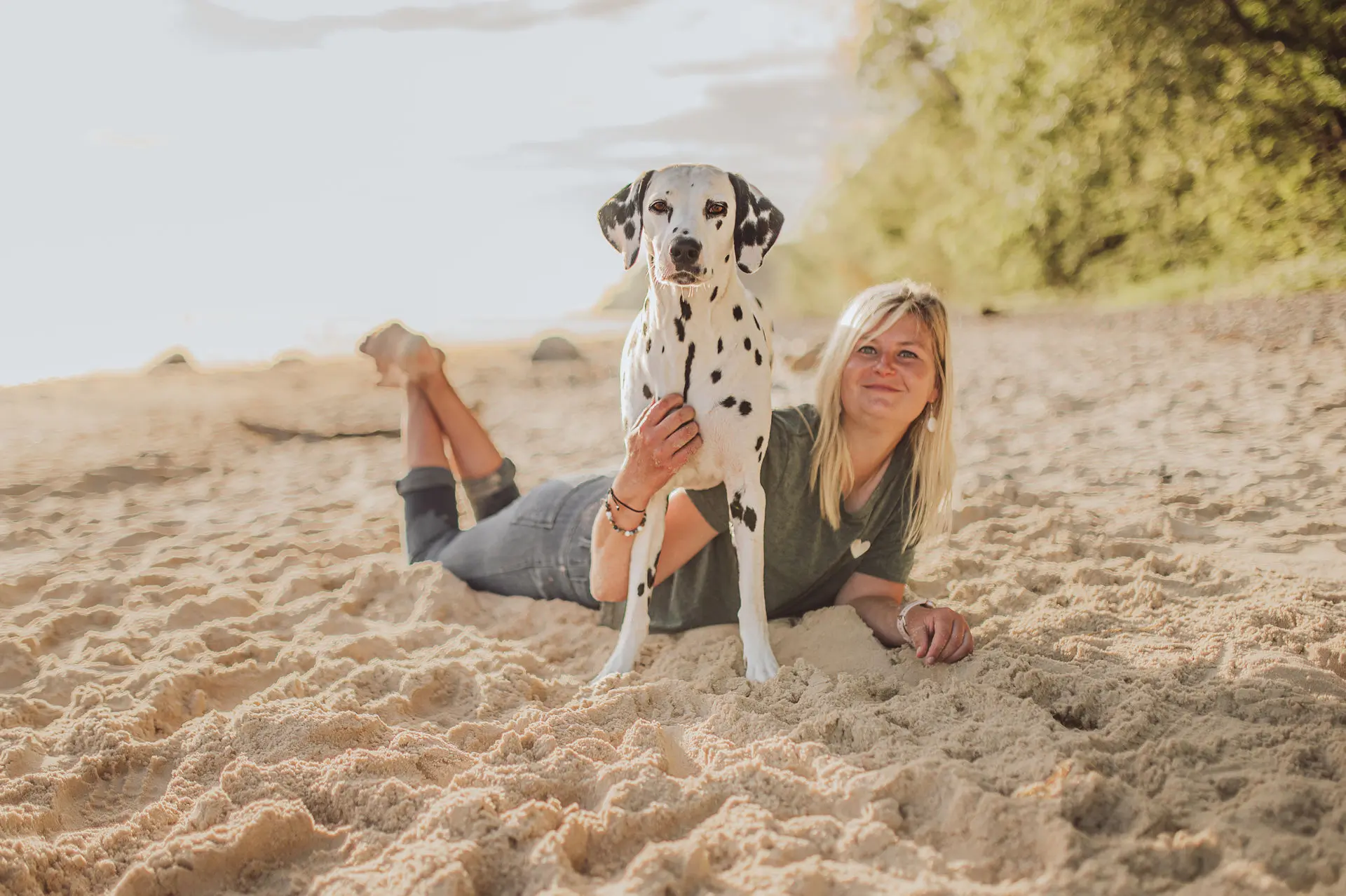 Dalmatiner beim Hundeshooting am Strand Göhren auf Rügen – Hundefotografin Rostock