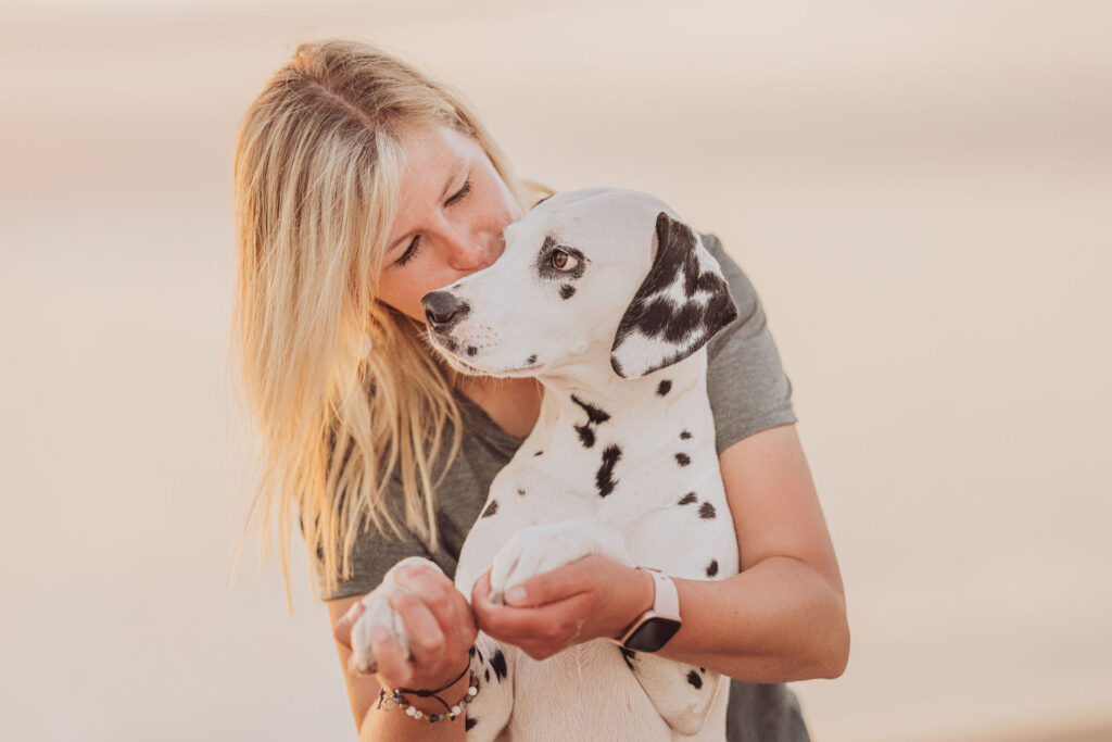 Emotionale Hundefotografie Rügen – Dalmatiner am Wasser