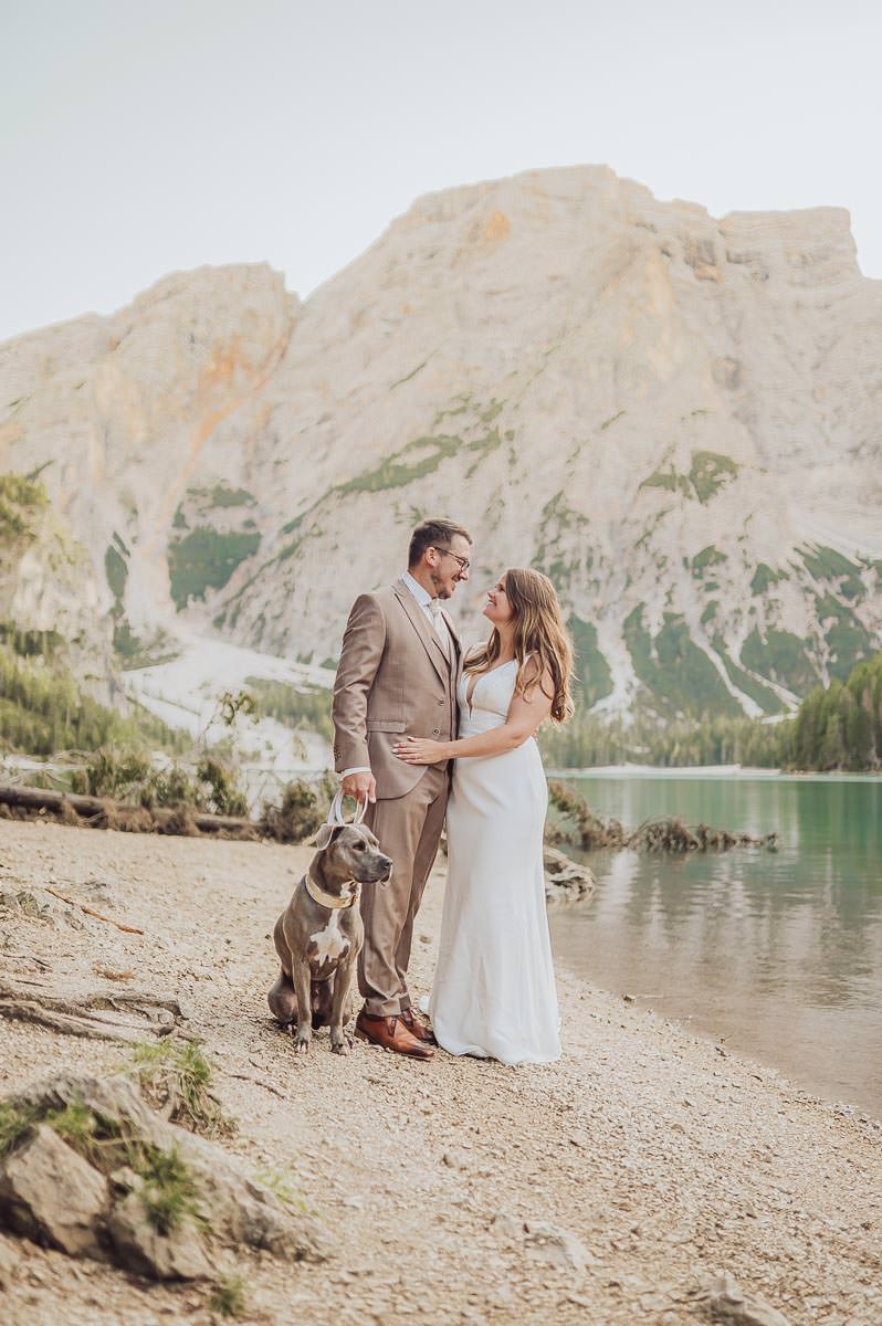 After Wedding Shooting Pragser Wildsee mit Hund - Dolomiten