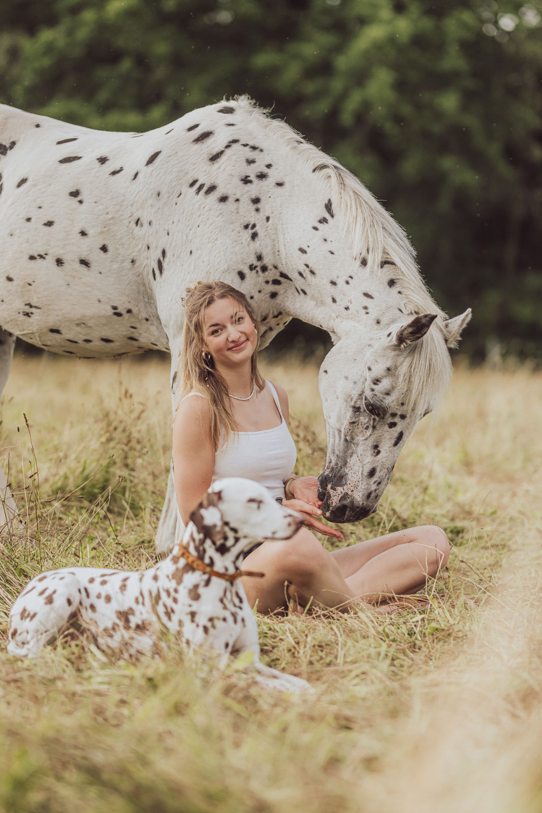 Pferdefotoshooting mit Hund – Celina, Banu & Onkel Fotoshooting mit Pferd und Hund in Mecklenburg-Vorpommern