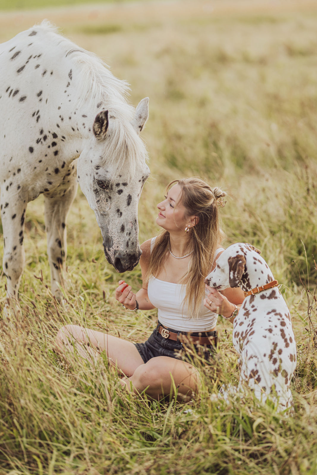 Pferdefotoshooting mit Hund – Celina, Banu & Onkel Bindung zwischen Pferd und Mensch – emotionale Momentaufnahme