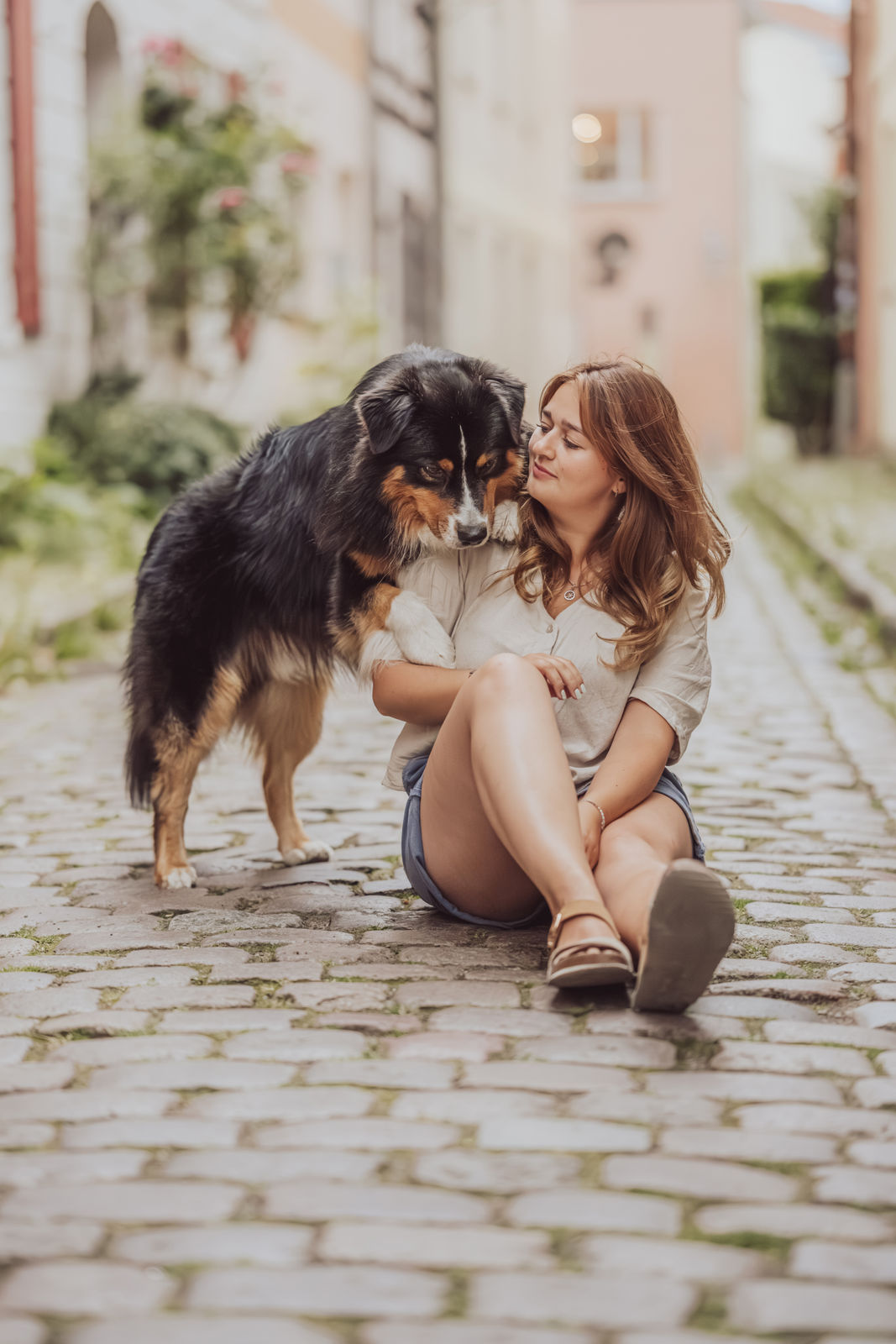 City Shooting Stralsund mit Australian Shepherd Joker